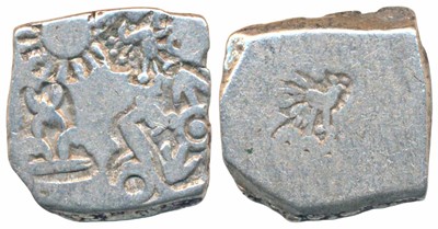 Lot 1 - Ancient, Archaic Punch Marked Coinage, Magadha Imperial, Silver Karshapana, 3.36g
