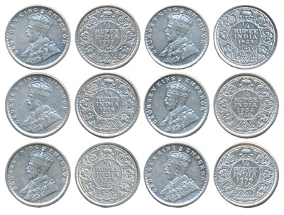 Lot 56 - British India, George V, Silver ¼ Rupee, 1928, Bombay Mint; 1917