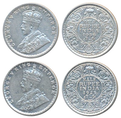 Lot 58 - British India, George V, Silver ½ Rupee, 1925, Bombay Mint (Prid 347); 1936