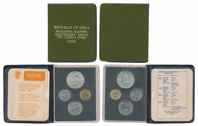 Lot 66 - Republic India, 1969 Uncirculated Set, Gandhiji Birth Centennial, set of 4