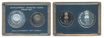 Lot 81 - Republic India, 1979 Proof Set, Happy Child Nation’s Pride, set of 2, Rupees 10 and 50. In near immaculate condition