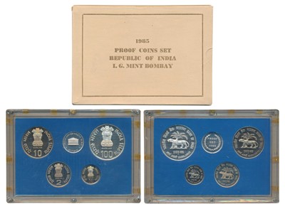 Lot 88 - Republic India, 1985 Proof Set, Golden Jubilee of the Reserve Bank of India, set of 4, 50 paise to Rupees 100. In immaculate condition