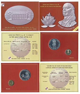 Lot 137 - Republic India, 2010 Uncirculated Set, Income Tax 150 years of building India, Chanakya, set of 2