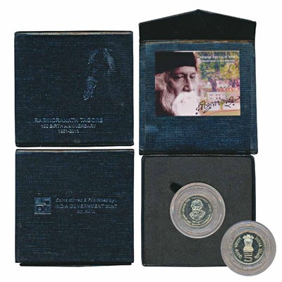 Lot 146 - Republic India, Nickel Brass Rupees 5, 2011, 150th Birth Anniversary of Rabindranath Tagore. Uncirculated