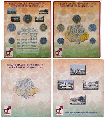 Lot 148 - Republic India, 2011 Uncirculated Set, Indian Coinage new Series, set of 5, 50 Paise to 10 Rupees.
