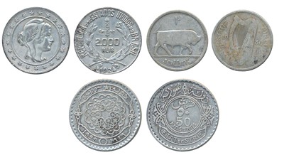 Lot 168 - Foreign Coins, Brazil, Silver 2000 Reis, 7.84g, 1924 (KM 526); Syria