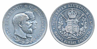 Lot 199 - Medals, Edward VII Coronation Medal, Aluminium, 1902, obv. conjoined bust of Edward VII and Alexandra