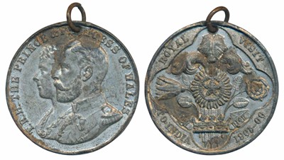 Lot 200 - Medals, Prince and Princess of Wales Medal, Pewter