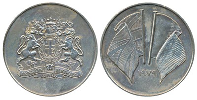 Lot 218 - Medals, Benson and Hedges, Nickel, coat of arms of the company, 1979.