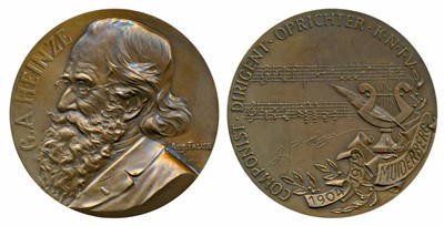 Lot 227 - Medals, Gustav Heinz (1904-1979), Germ: an Composer, Bronze Medallion, marking his death in 1979