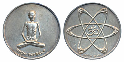 Lot 249 - Tokens and Badges, Jainism, Silver, Sri Rajachandraji, Silver 26.50g
