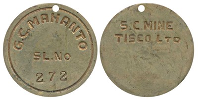 Lot 255 - Tokens and Badges, Bronze Token, Tata Iron And Steel Company (TISCO)