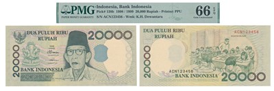Lot 278 - Paper Money, Indonesia, 20, 000 Rupiah, 1998/1999