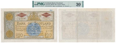 Lot 287 - Paper Money, Scotland, Uniface, 20 Pound, 1958-1963 (Pick 93f).